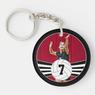 CUSTOM Volleyball Foto & Jersey Nummer Schlüsselk Schlüsselanhänger