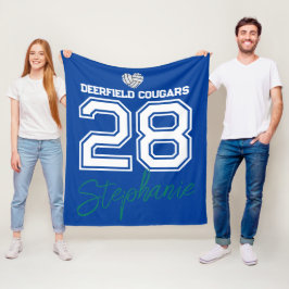 Custom Volleyball Name Number School  Fleecedecke