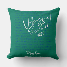 Custom Volleyball Senior Motivierend Typografy Kissen