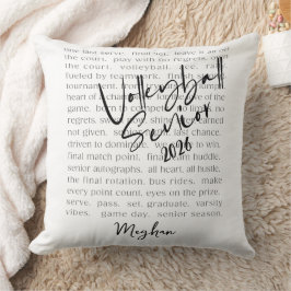 Custom Volleyball Senior Motivierend Typografy Kissen
