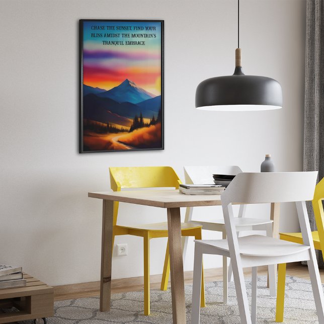 Custom Wall Art Watercolor Sonnenuntergang Poster (Von Creator hochgeladen)