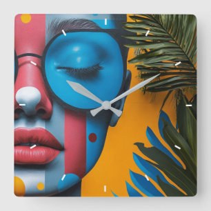 Custom Wall Clock Fügen Sie Ihr eigenes Foto Gesch Quadratische Wanduhr