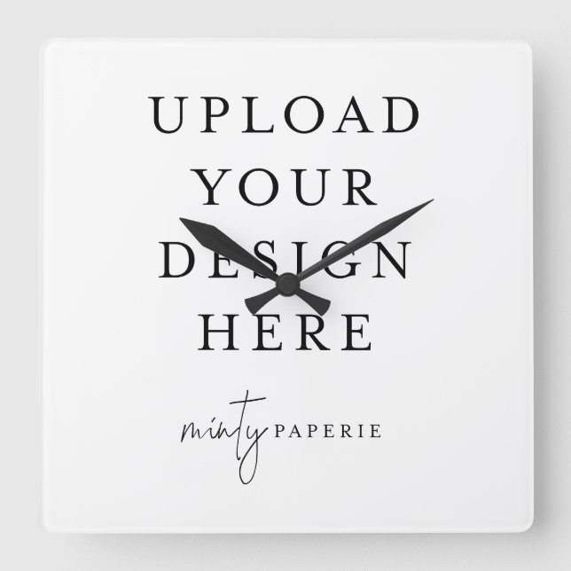 Custom Wall Clock - Mach es selbst Quadratische Wanduhr (Vorderseite)