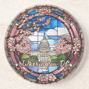 Custom Washington DC Dated Cherry Blossom Getränkeuntersetzer