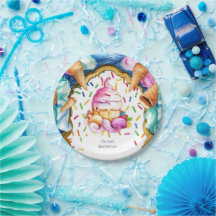 Custom Wassercolor Dessert Ice Cream Geburtstag
