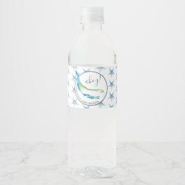 Custom Water Bottle Labels Blue Whale