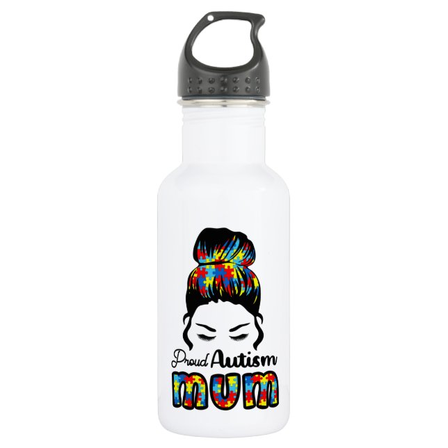 Custom - Water Flasche (18 oz) Edelstahlflasche (Vorderseite)