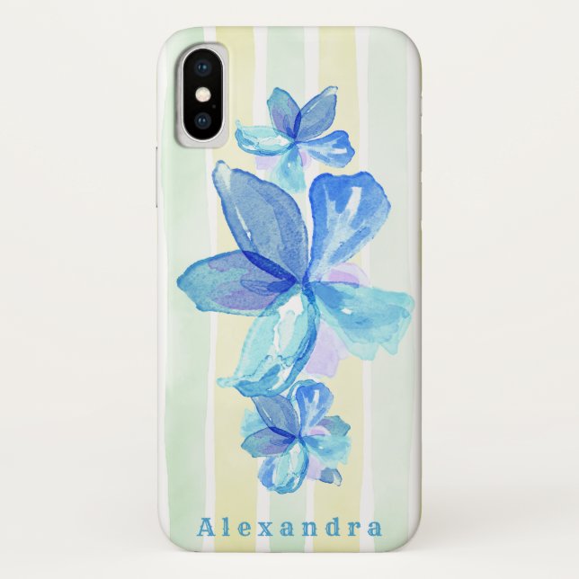Custom Watercolor Floral Case-Mate iPhone Hülle (Rückseite)