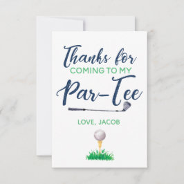 Custom Watercolor Golf Danke Karte