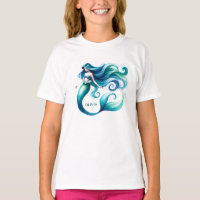 Custom Watercolor Mermaid Personalisiert Girl