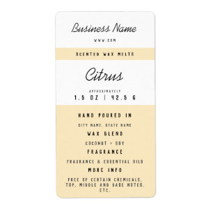 Custom Wax Melt Labels