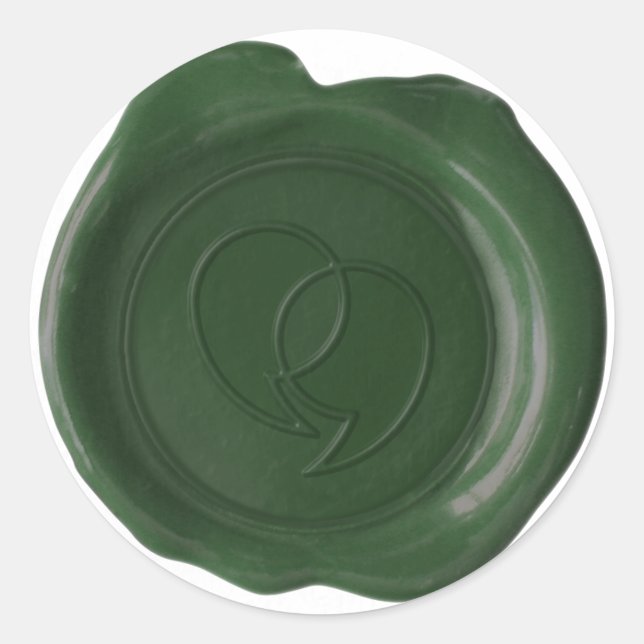 CUSTOM WAX SIEGEL - Lauren Logo - Flachdk, grün Runder Aufkleber (Vorderseite)