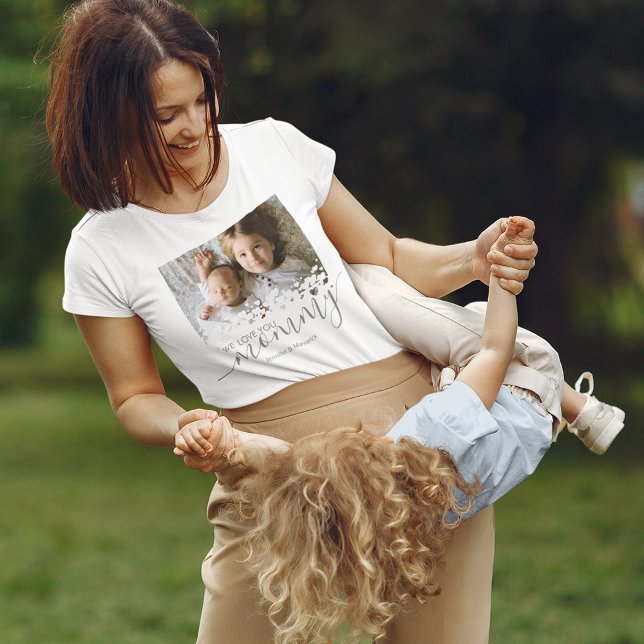 Custom We Liebe You Mommy Foto T-Shirt (Von Creator hochgeladen)
