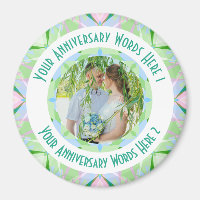 Custom Wedding Anniversary Green Foto Gruß