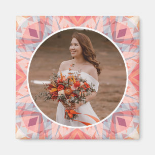 Custom Wedding Anniversary Pink Star Foto Geschenk Magnet