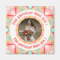 Custom Wedding Anniversary Rosa Foto Gruß