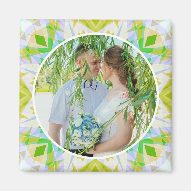 Custom Wedding Anniversary Spring Green Foto Magnet (Vorne)