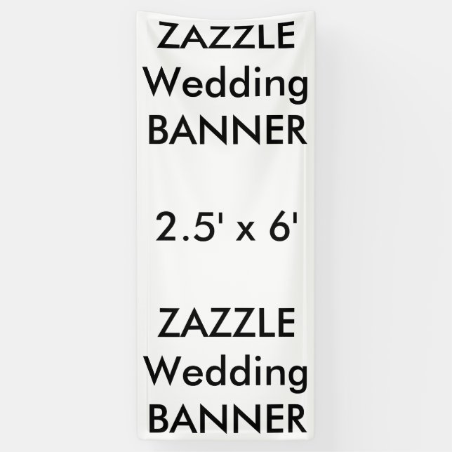 Custom Wedding Banner 2.5' x 6' (Vertikal)