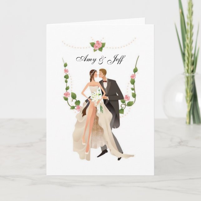 Custom Wedding Card Karte (Vorderseite)