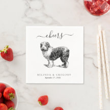 Custom Wedding Cheers Dog Animal Pet Illustration