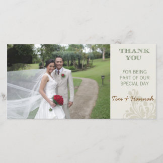 Custom Wedding danke Ihnen Foto Card