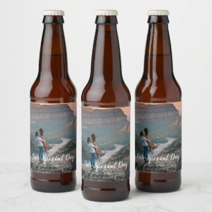 Custom Wedding Day Foto Bierflaschenetikett