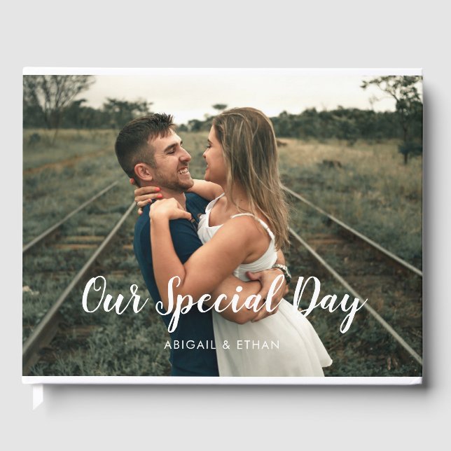 Custom Wedding Day Foto Gästebuch (Vorderseite)