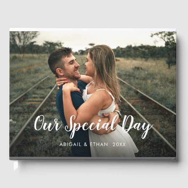 Custom Wedding Day Foto Gästebuch (Vorderseite)