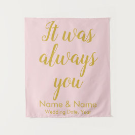Custom Wedding Es war immer Ihre Zeremonie Foto Wandteppich
