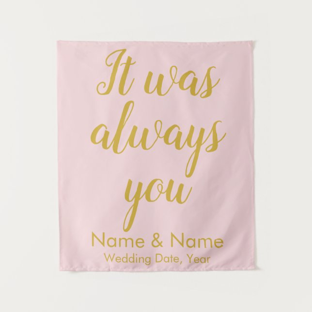 Custom Wedding Es war immer Ihre Zeremonie Foto Wandteppich (Vorderseite)