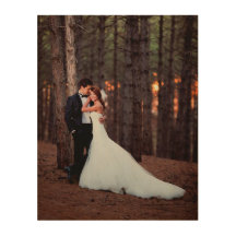 Custom Wedding Foto Art Print on Wood