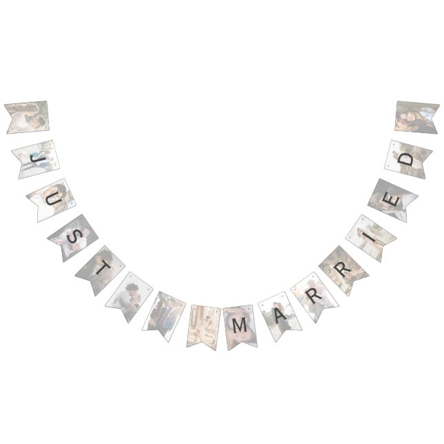 Custom Wedding Foto Bunting Flags Wimpelkette (Alle)
