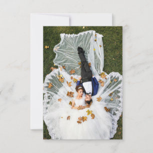Custom Wedding Foto Dankeskarte