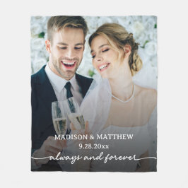 Custom Wedding Foto Fleecedecke