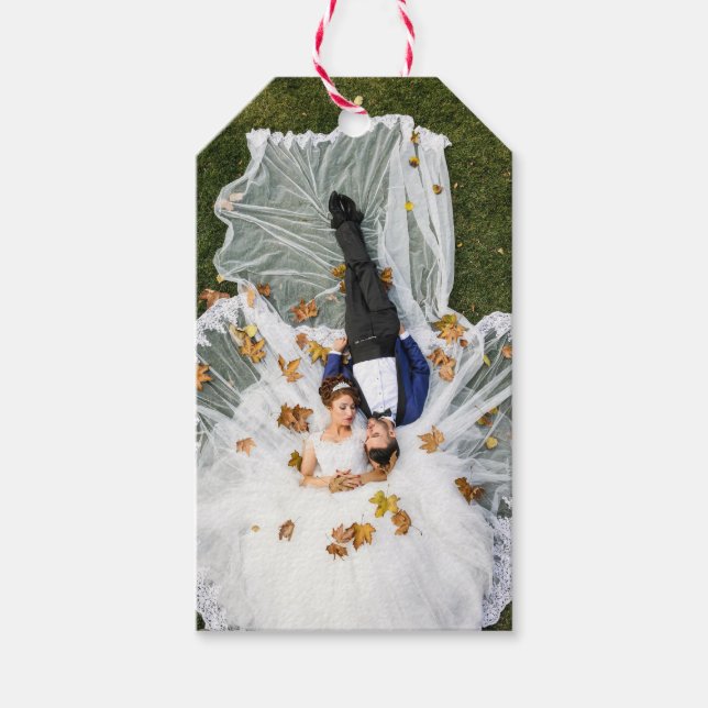 Custom Wedding Foto Geschenkanhänger (Vorderseite)