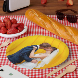 Custom Wedding Foto Pappteller