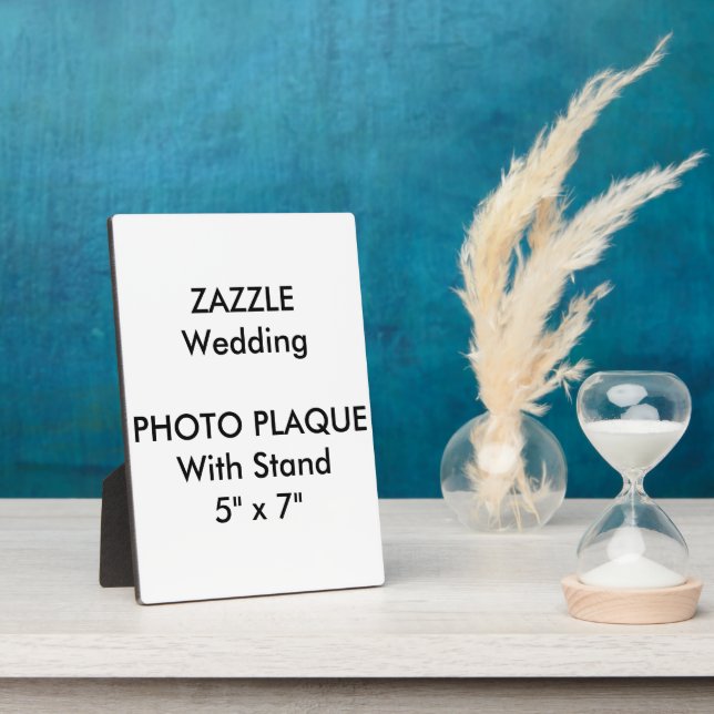 Custom Wedding Foto Plaque 5" x 7" Fotoplatte (Seite)