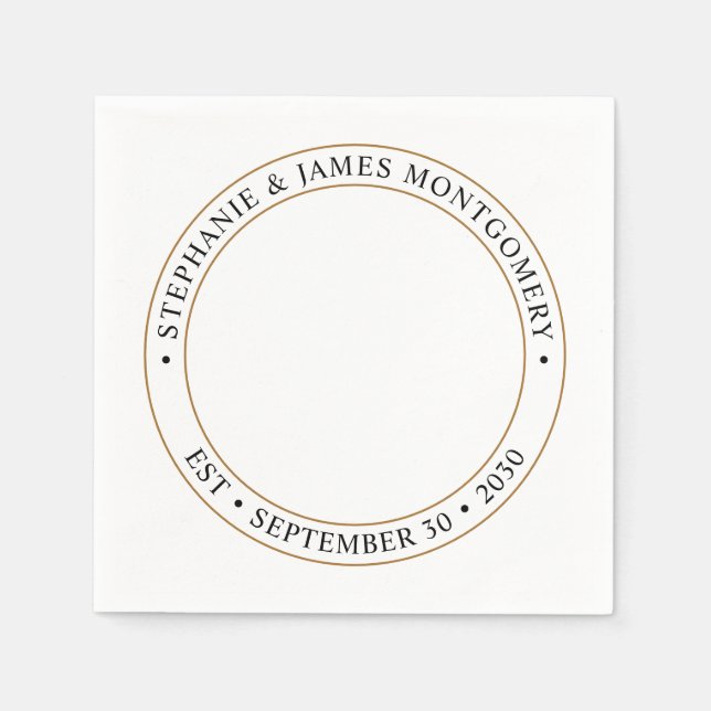 Custom Wedding Foto Serviette (Vorderseite)