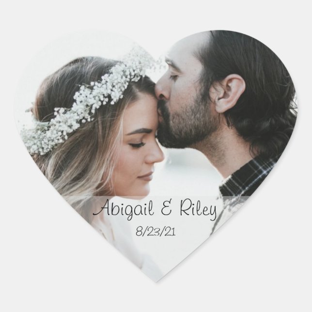 Custom Wedding Foto Stickers (Vorderseite)