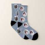 Custom Wedding Groomsmen Dusty Blue Wedding Photo  Socken<br><div class="desc">Customize this Custom Wedding Groomsmen Dusty Blue Wedding Photo Socks for your next wedding. This personalized Custom Wedding Groomsmen Dusty Blue Wedding Photo Socks will make your wedding a special, personalized event for your family and friends. Your guests will love how this Custom Wedding Groomsmen Dusty Blue Wedding Photo Socks...</div>