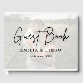 Custom Wedding Guest Book mit Couple's Foto Gästebuch