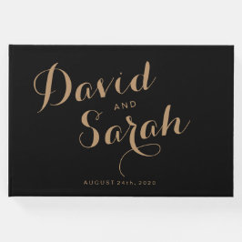 Custom Wedding Guest Book mit Extravagantem Script Gästebuch