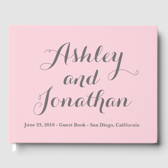 Custom Wedding Guest Book Personalisiert Gästebuch (Vorderseite)