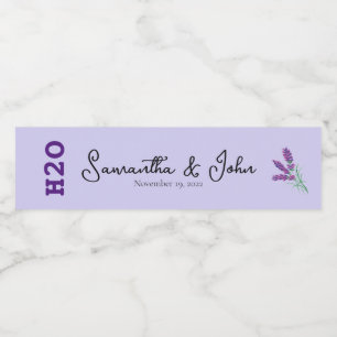 Custom Wedding Guest Personal Water Flasche Label