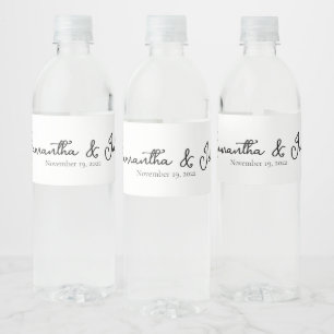 Custom Wedding Guest Water Flasche