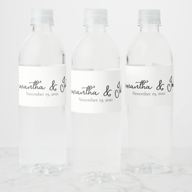 Custom Wedding Guest Water Flasche (Flaschen)