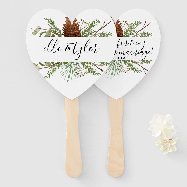 Custom Wedding Hand Fans Fächer (Vorne und Hinten)