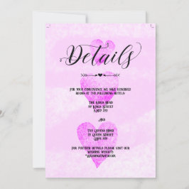 Custom Wedding laden Details traditionelle Herzen Einladung