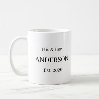 Custom Wedding Last Name Coffee Gift Kaffeetasse