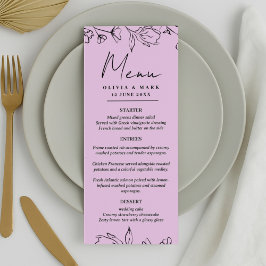 Custom Wedding Menu – Starter, Entrées & Dessert